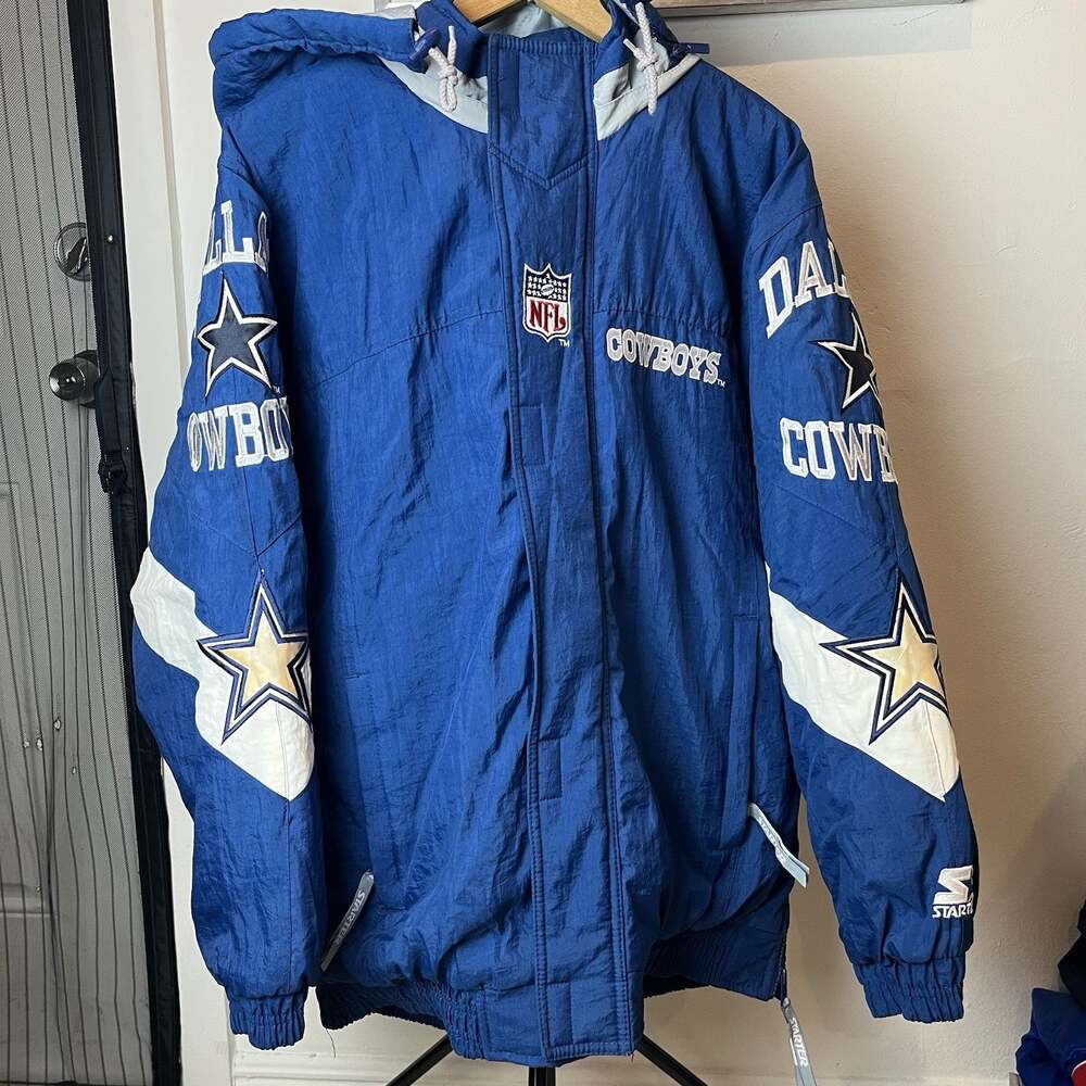 Vtg Vintage 90s NFL Dallas Cowboys Pro Line Starter puffer jacket Adult Large L
